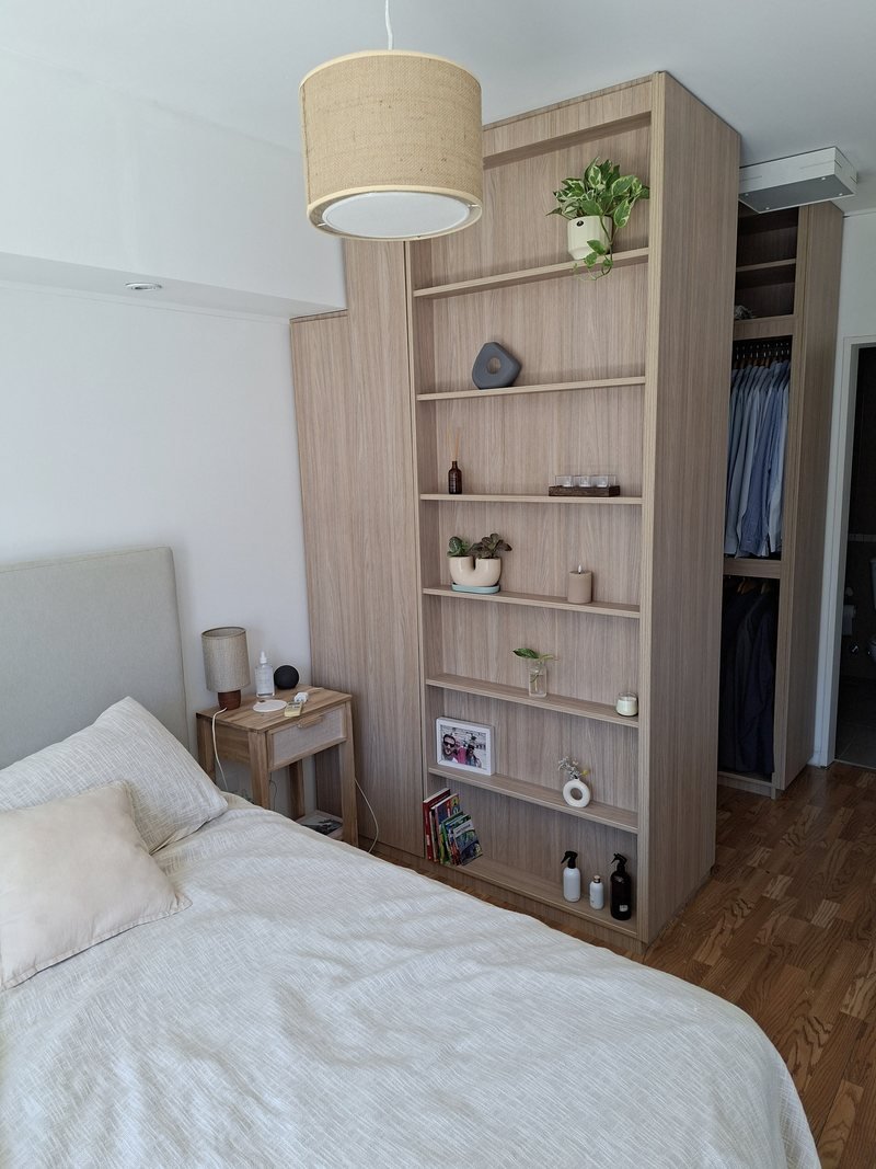 El mueble a medida ya instalado